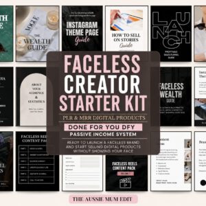 Faceless Creator Starter Kit | Resellable Digital Products & Content Resources
